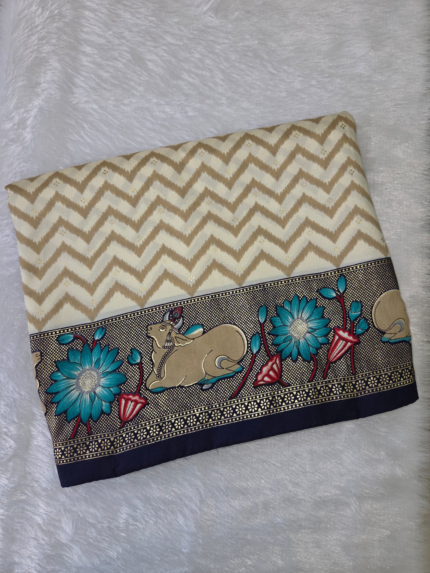 Printed Pichwai  saree